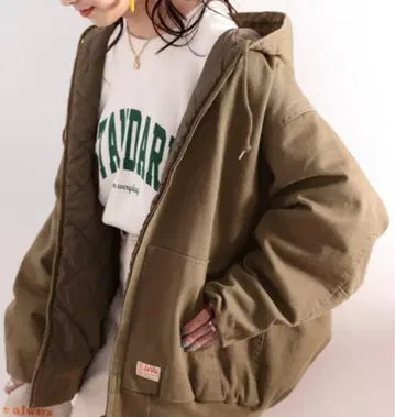 클래식 엘프 [ JaVa 퀼팅 코튼 후드 부착 블루종