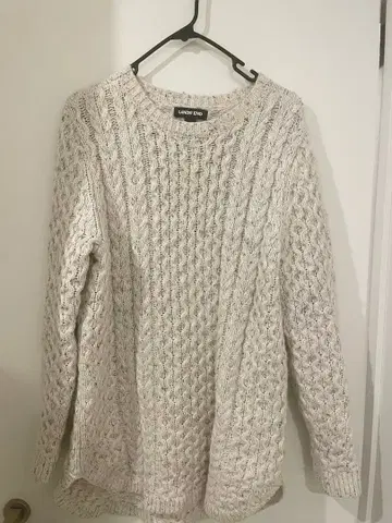 Lands' End 케이블 니트 스웨터 L