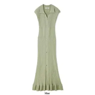 SNIDEL 프론트 버튼 슬리브리스 니트 원피스