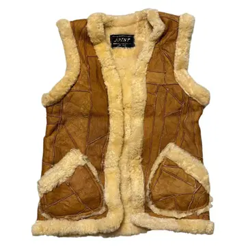 천연 가죽 무스탕 베스트 양가죽 레트로 JOINT 구제 의류 빈티지