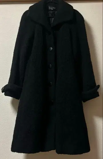 울 롱 코트 블랙 studio newyork