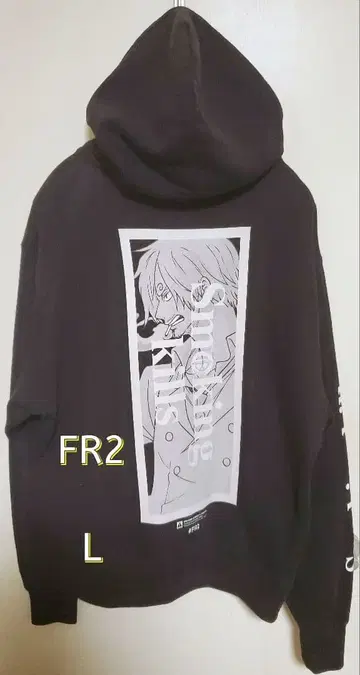 FR2 Smoking kills ONE PIECE 블랙 후드티 L