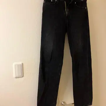 DENIM by FAULT & YOUTH 블랙 스트레이트 데님