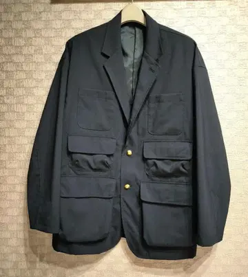 BEAMS 3단계 포켓 블레이저 재킷