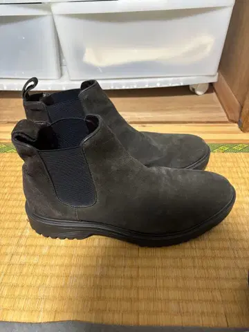 다크 그레이 사이드 고어 부츠 스웨이드