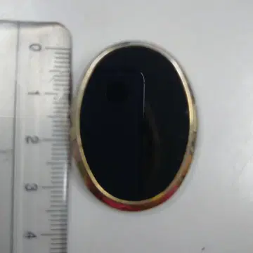 오벌 디자인 목걸이 펜던트 탑, 클립 달린 오닉스, 빈티지