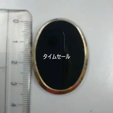 오벌 디자인 목걸이 펜던트 탑, 클립 달린 오닉스, 빈티지