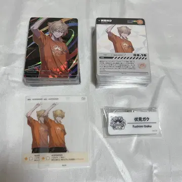 니지산지 후시미 가쿠 컬렉션 카드 클리어 카드 네임 배지 세트