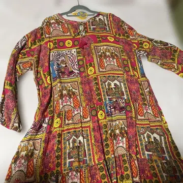 차이하네 택 포함 새상품 미티라화 긴팔 플레어 원피스