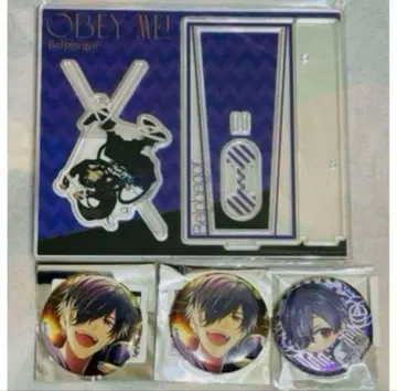 오베이미 벨페골 아크릴 스탠드 캔뱃지 2개 홀로그램 캔뱃지 영문판