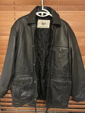 블랙 가죽 자켓 쿼터 길이