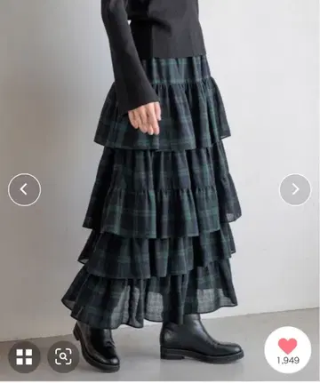 LOWRYS FARM 타탄 체크 캉캉 스커트 F