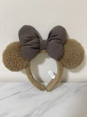 미키 귀 머리띠 베이지 브라운