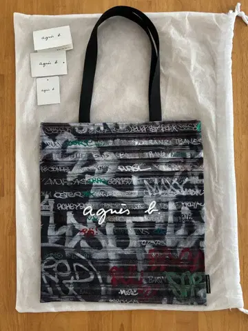 [ 미사용 ] agnes.b 에네스베 토트백 전사 프린트