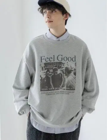 RAGEBLUE 그레이 맨투맨 M 사이즈