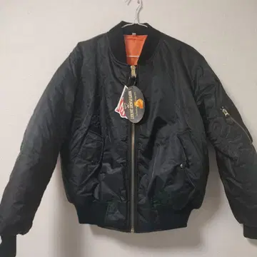 MA-1 자켓 로코 블랙 리버서블 오렌지 미사용 해골