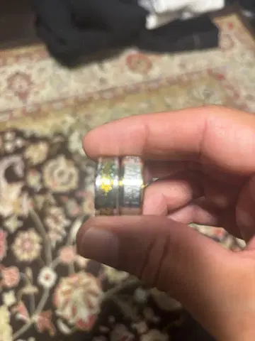 실버 골드 이중 반지