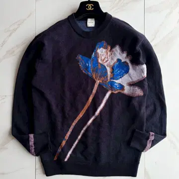 새상품급 현행 폴스미스 꽃무늬 긴팔 니트 스웨터 L 사이즈 네이비