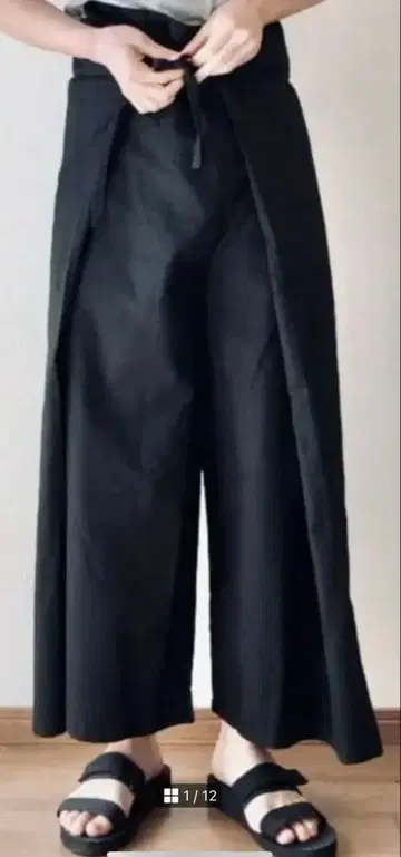 무인양품 어부 팬츠 ONE SIZE 블랙 오가닉 코튼