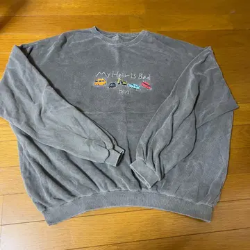 My Hair is Bad 맨투맨 그레이 L 사이즈