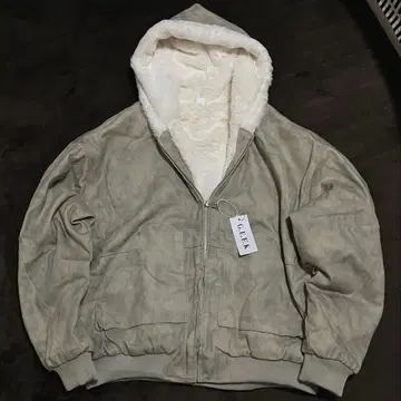 TIEDYE WASHED BOA ZIPPED HOODIE M 베이지