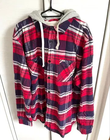 랄프 로렌 플란넬 셔츠 후드티