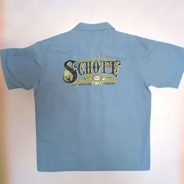 [새상품급] Schott NYC 반팔 셔츠 로고 자수 & 장미 자수