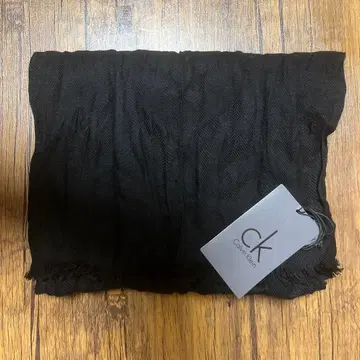 [ 새상품 ] CK 블랙 프린지 스톨 남녀 공용