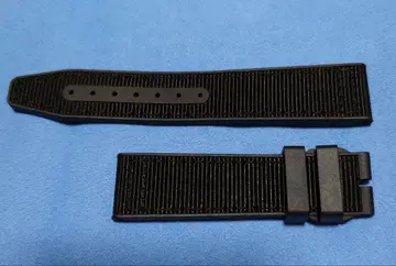 IWC 정품 패브릭 소재 인레이가 있는 러버 스트랩 블랙
