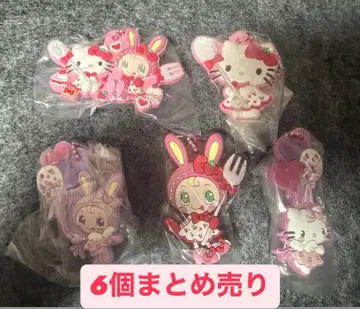 메조피아노 키티 가챠 캡슐 러버 마스코트 6개 세트