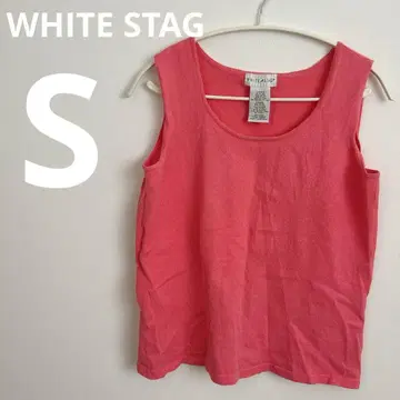 1점 한정 WHITE STAG 슬리브리스 상의 S 핑크 여성용