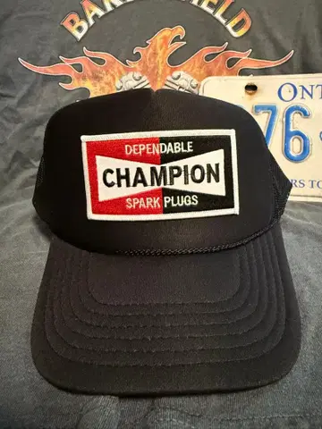 새상품 메쉬 캡 Champion Spark Plugs 아메가시 바이커