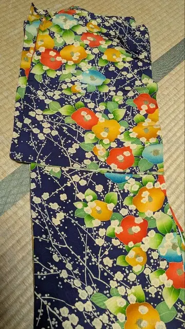 순수 실크 이중 기모노, 설날에!