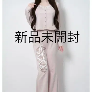 Lumignon Sugar 레이스 리본 세트 업 핑크