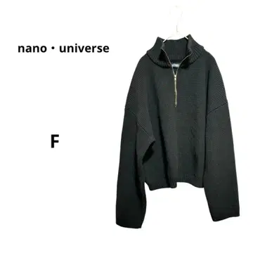 새상품급 나노 유니버스 니트 루즈핏 풀오버 스웨터 하프 지퍼