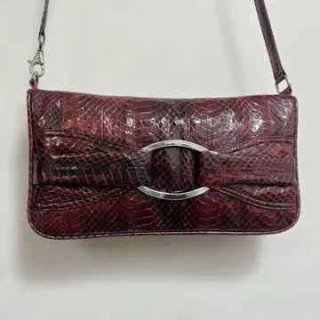 [ G.AGGIO ] 크로커다일 숄더 (클러치) 백 버건디