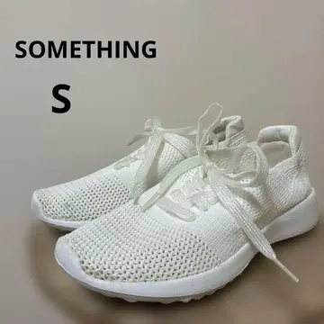 SOMETHING S 22.5cm 화이트 메쉬 스니커즈 신발