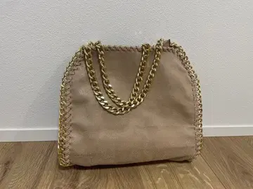 에디트 신 베이지 글리터 체인 백