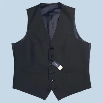 새상품 택 포함 수트 컴퍼니 울 혼방 베스트 다크 네이비