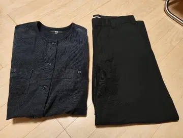UNIQLO U 와이드 스트레이트 팬츠 (79) 와 셔츠 자켓