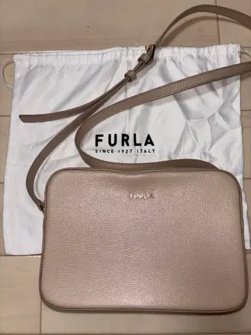 FURLA 핑크 베이지 가죽 숄더백