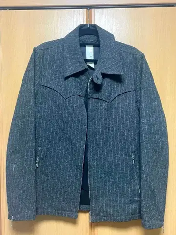 울 혼방 스트라이프 자켓