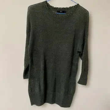 45rpm 린넨 7부 소매 니트