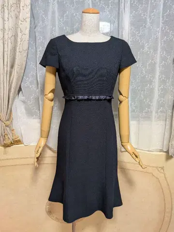 엠즈 그레이시 원피스 38 네이비 허리 프릴