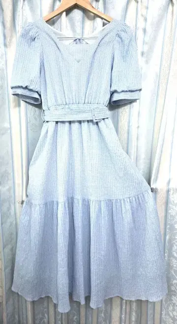 OLIVE des OLIVE 깅엄 체크 반팔 원피스