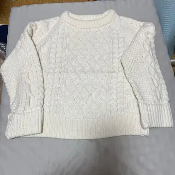 Mila Owen 화이트 케이블 짜임 스웨터 F 사이즈