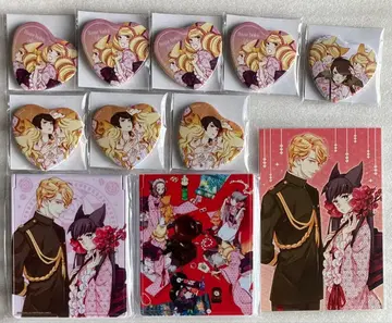 오토메 요괴 자쿠로 복권 메이트 거울 하트 캔뱃지 특전 엽서