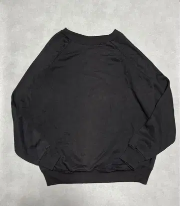 90s USA산 헤인즈 무지 맨투맨 블랙