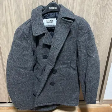 Schott U.S. 740N Pea Jacket 사이즈 16 그레이