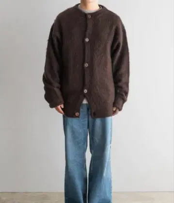 모헤어 다크 브라운 가디건 +81